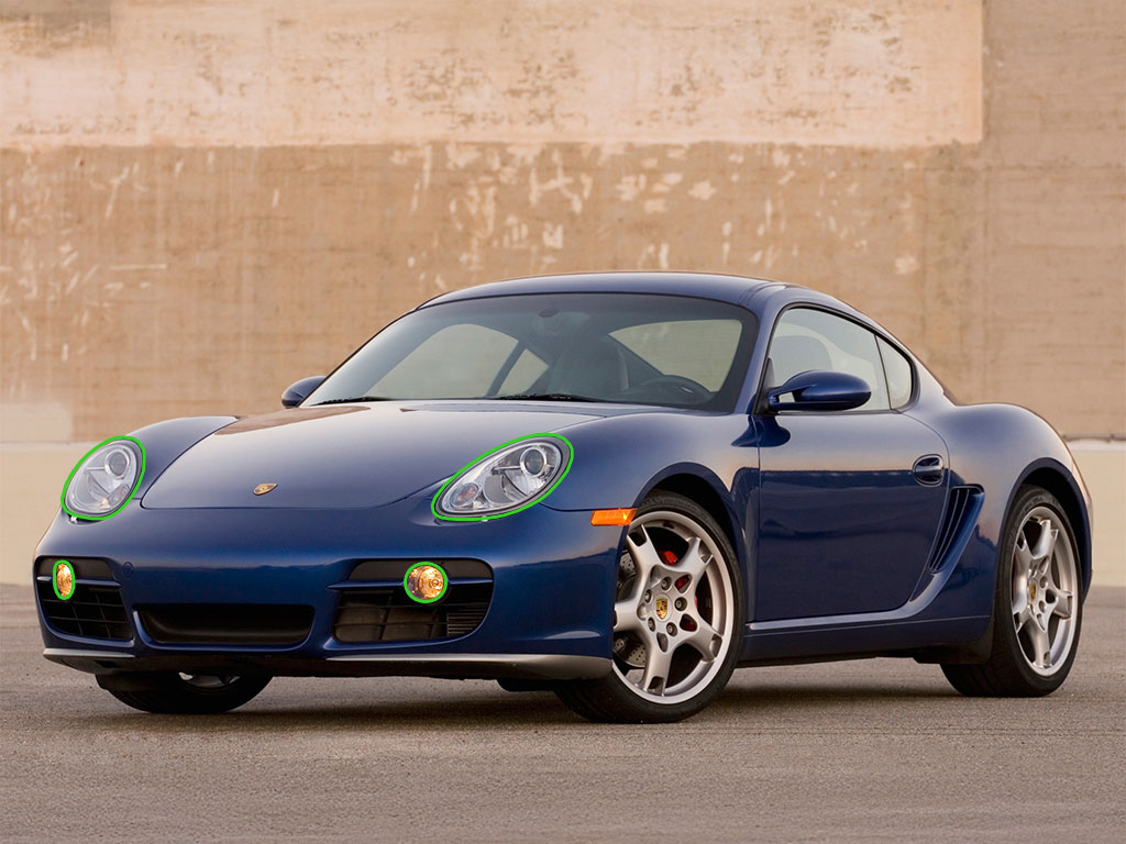 Porsche Cayman 2006-2008 Headlight Protection Installation Location