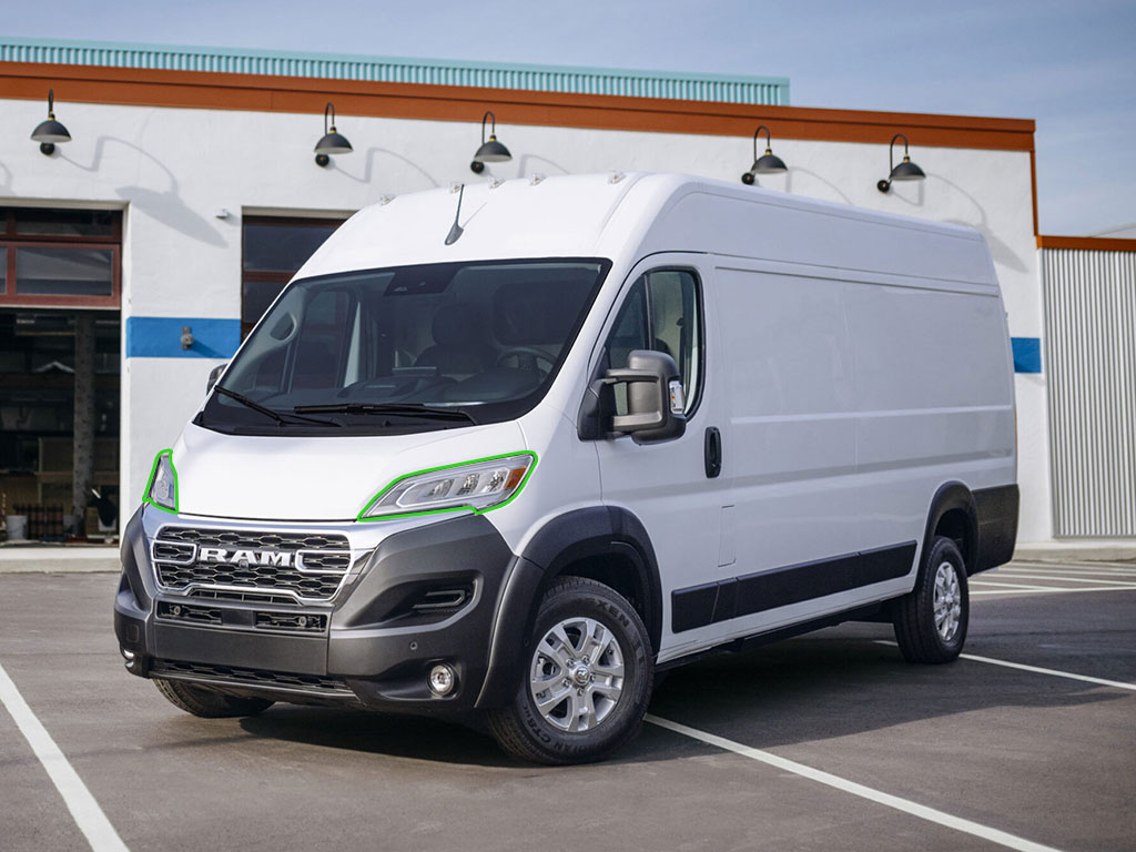 Ram Promaster 2023-2025 Headlight Protection Installation Location