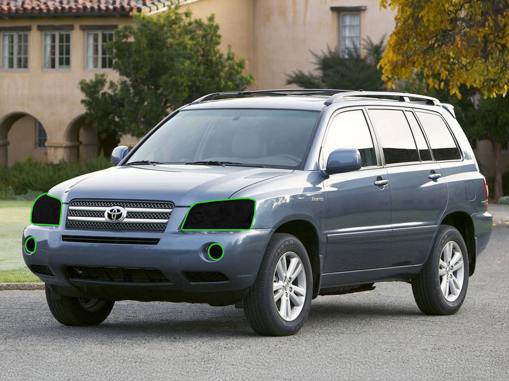 Toyota Highlander 2004-2007 Headlight Tint Location