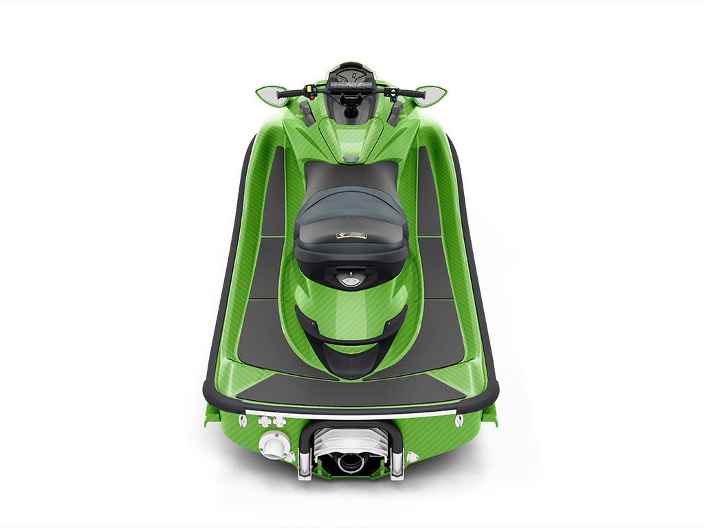 Rwraps 3D Carbon Fiber Green Jet Ski Vinyl Wraps