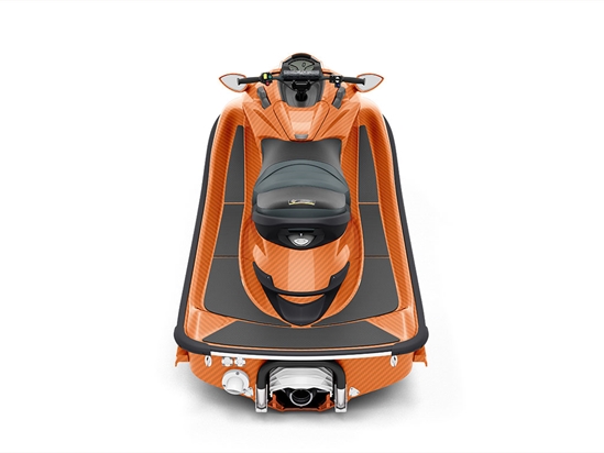 Rwraps 3D Carbon Fiber Orange Jet Ski Vinyl Wraps