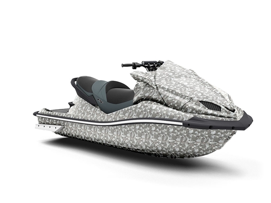 Rwraps™ Camouflage 3D Fractal Silver Vinyl Jet Ski Wrap