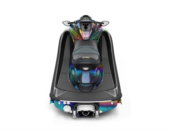 Rwraps Holographic Chrome Black Neochrome Jet Ski Vinyl Wraps