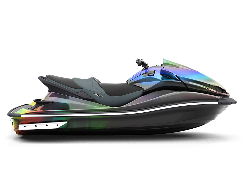 Rwraps Holographic Chrome Black Neochrome Do-It-Yourself Jet Ski Wraps