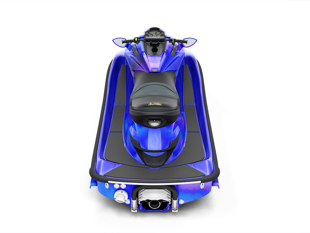 Rwraps Holographic Chrome Blue Neochrome Jet Ski Vinyl Wraps