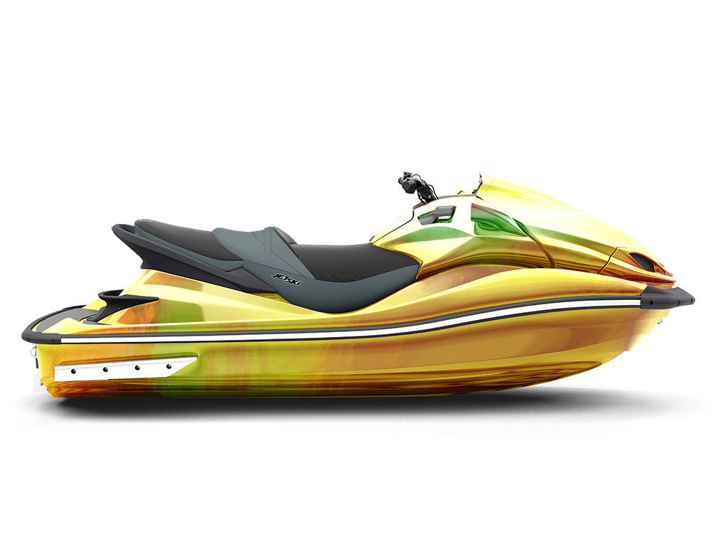 Rwraps Holographic Chrome Gold Neochrome Do-It-Yourself Jet Ski Wraps