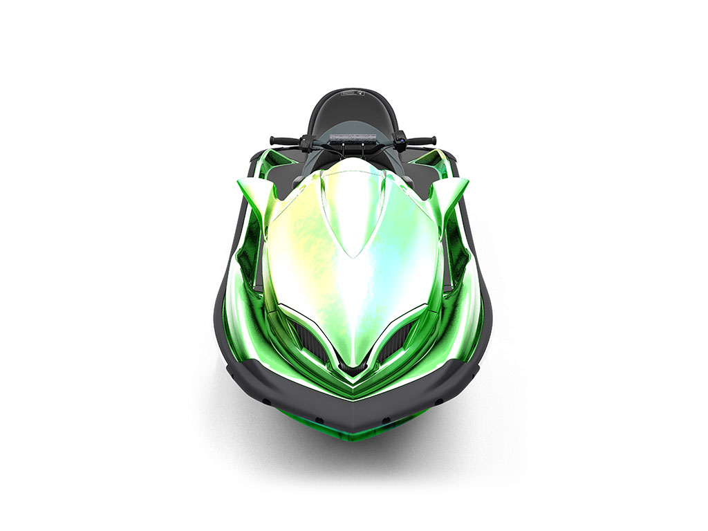 Rwraps Holographic Chrome Green Neochrome DIY Jet Ski Wraps