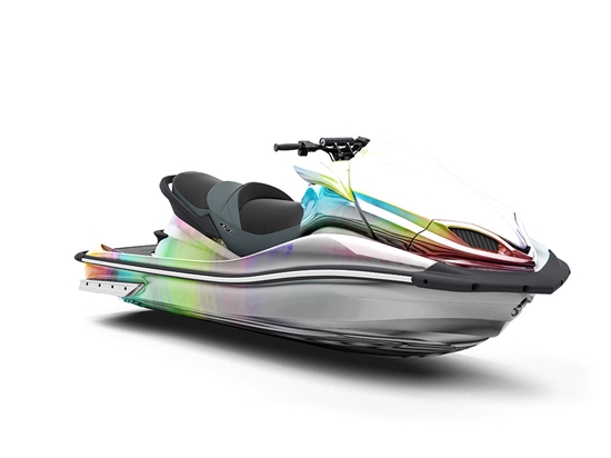 Rwraps™ Holographic Chrome Silver Neochrome Vinyl Jet Ski Wrap