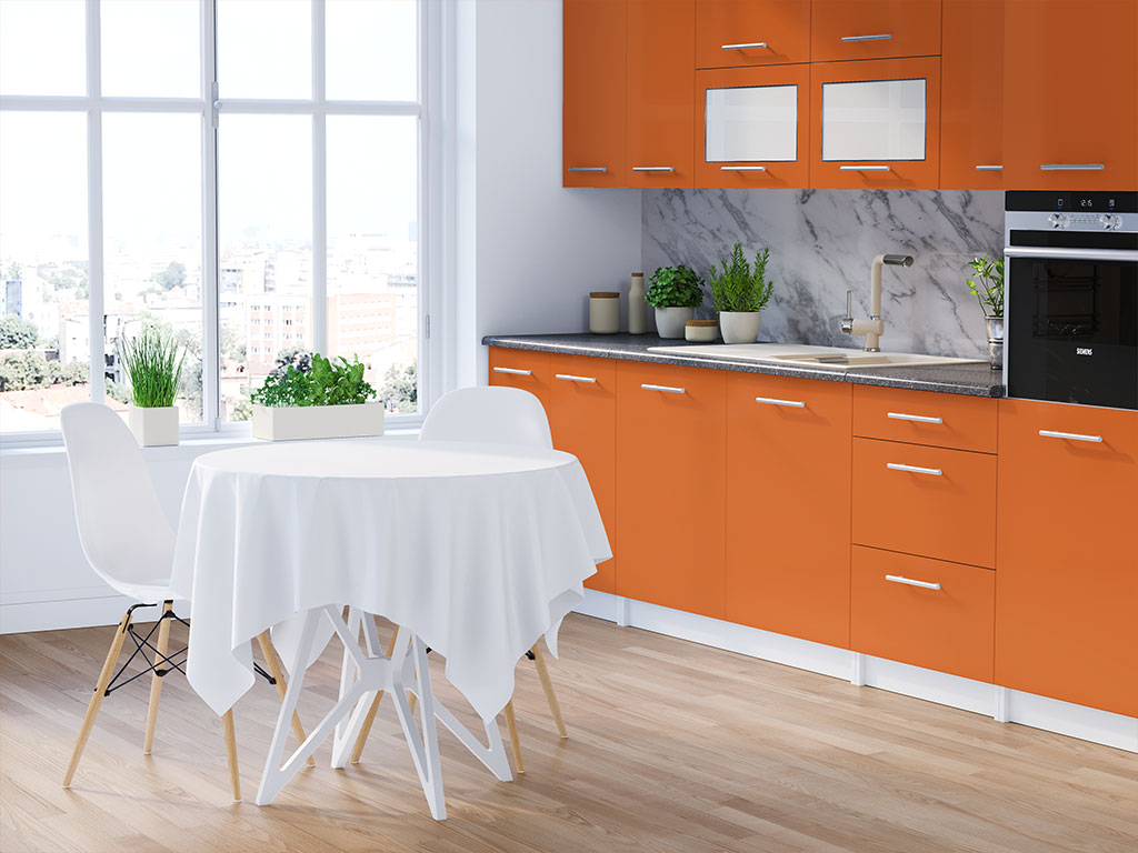 Avery Dennison SW900 Matte Orange DIY Kitchen Cabinet Wraps