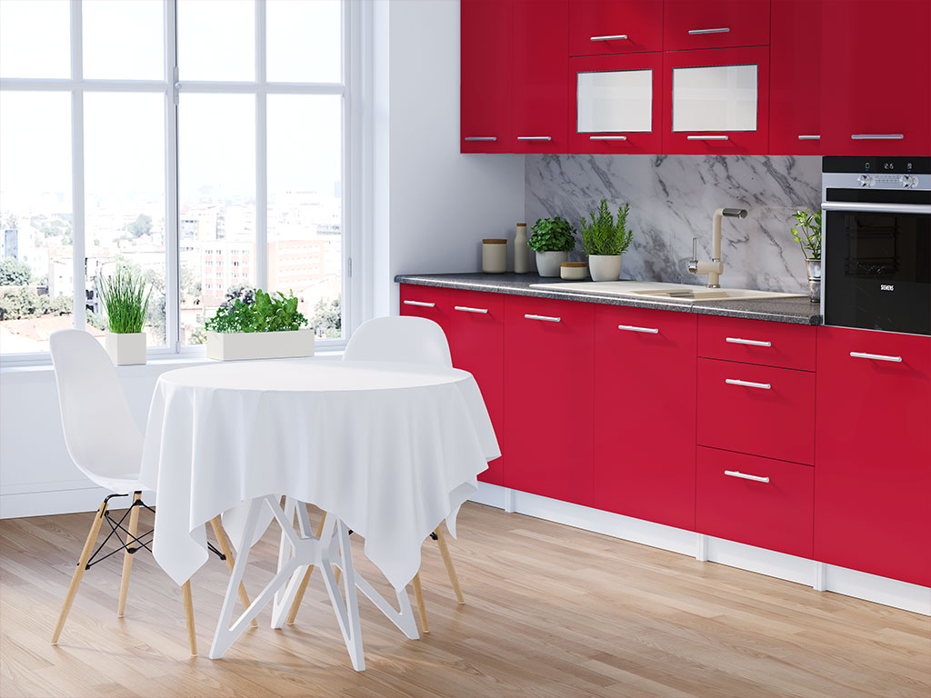 Avery Dennison SW900 Gloss Soft Red DIY Kitchen Cabinet Wraps
