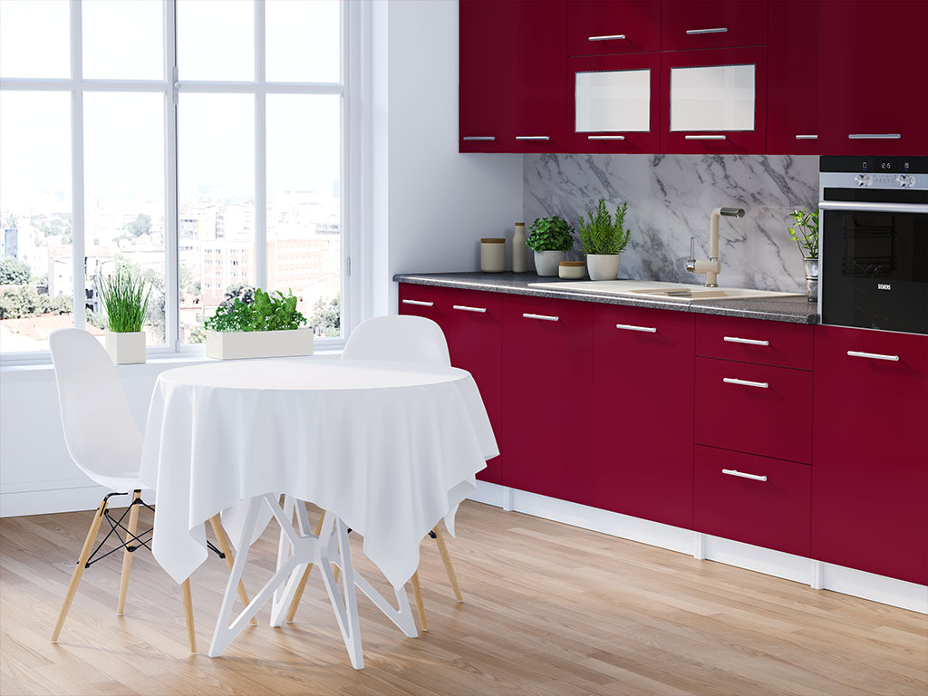 Avery Dennison SW900 Gloss Burgundy DIY Kitchen Cabinet Wraps