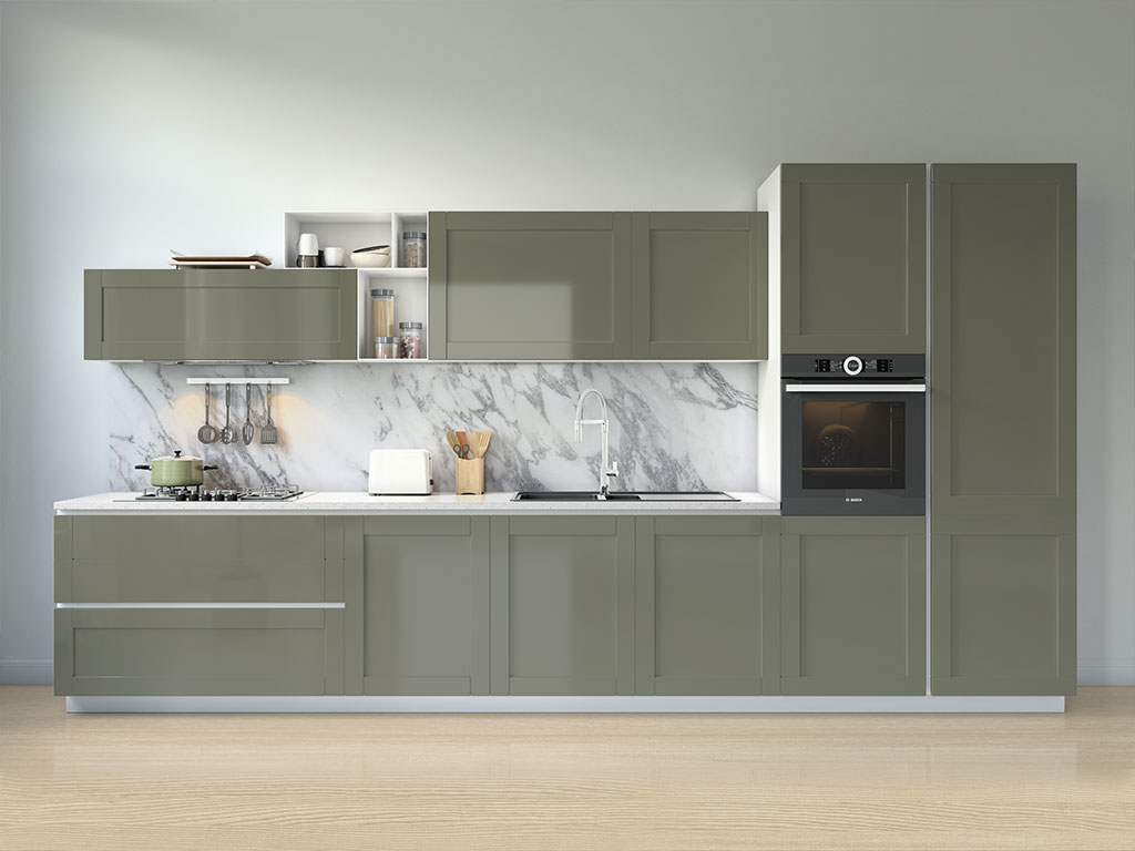 Avery Dennison SW900 Matte Khaki Green Kitchen Cabinetry Wraps