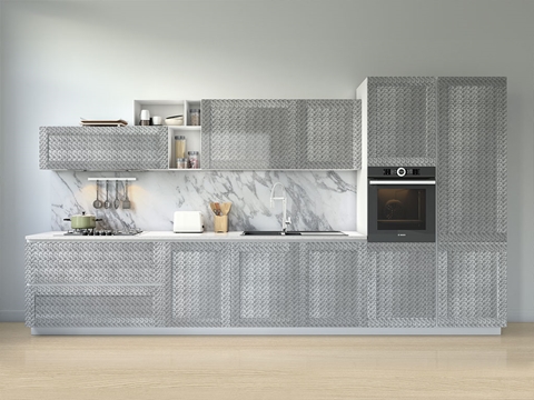 Rwraps™ 3D Carbon Fiber Silver (Digital) Kitchen Cabinet Wraps