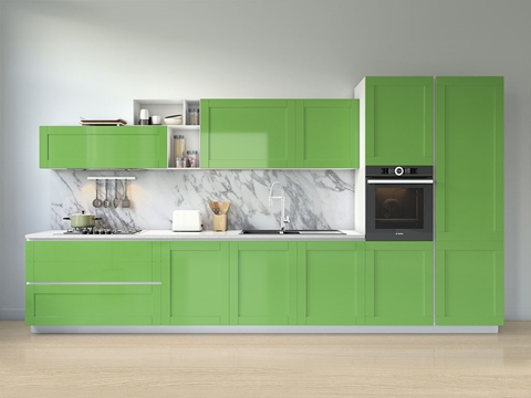 Rwraps™ 4D Carbon Fiber Green Kitchen Cabinet Wraps