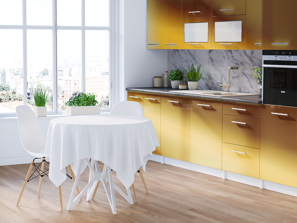 Rwraps Chrome Gold DIY Kitchen Cabinet Wraps