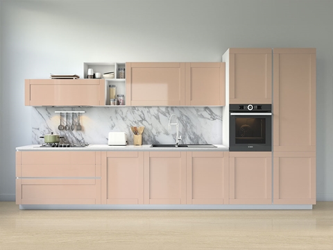 Rwraps™ Gloss Metallic Champagne Gold Kitchen Cabinet Wraps