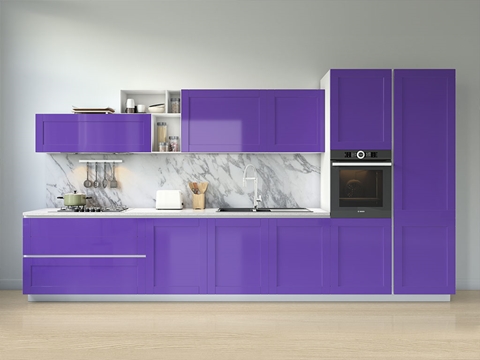 Rwraps™ Gloss Metallic Dark Purple Kitchen Cabinet Wraps