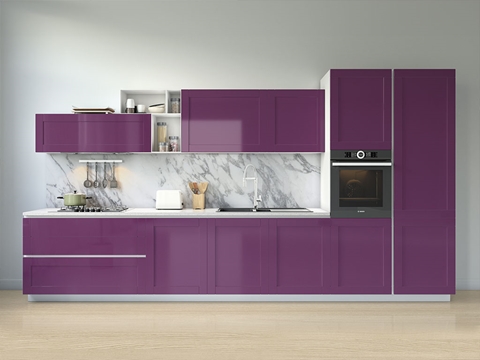 Rwraps™ Gloss Metallic Grape Kitchen Cabinet Wraps