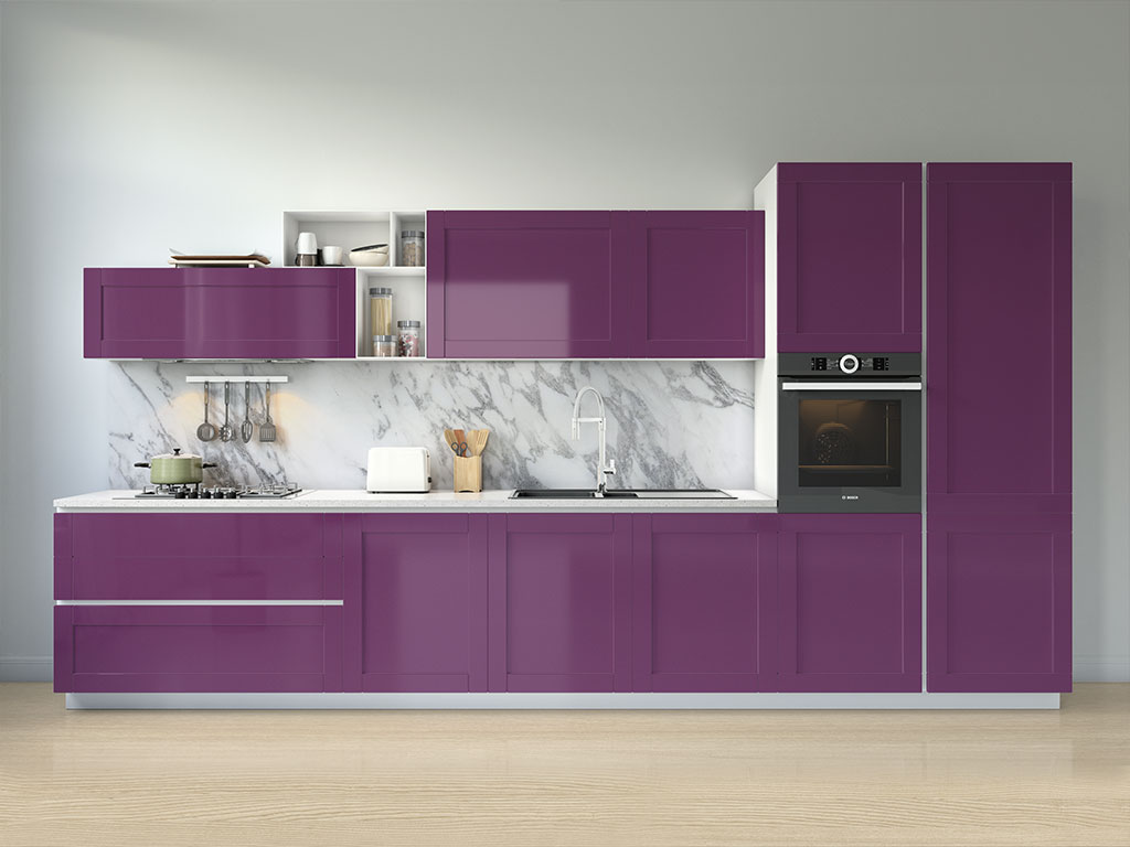 Rwraps Gloss Metallic Grape Kitchen Cabinetry Wraps