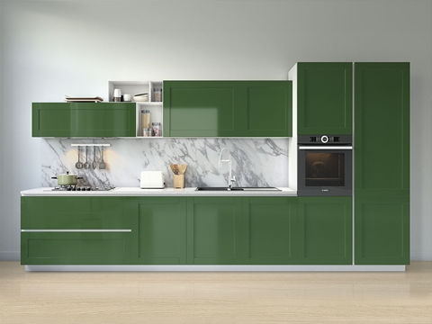 Rwraps™ Gloss Metallic Green Mamba Kitchen Cabinet Wraps