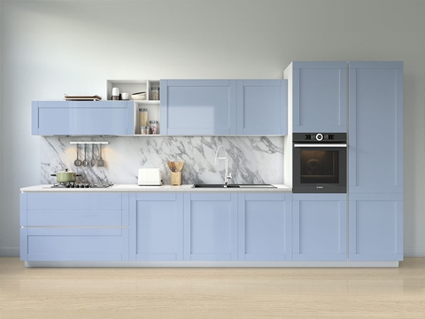 Rwraps™ Gloss Metallic Mist Blue Kitchen Cabinet Wraps