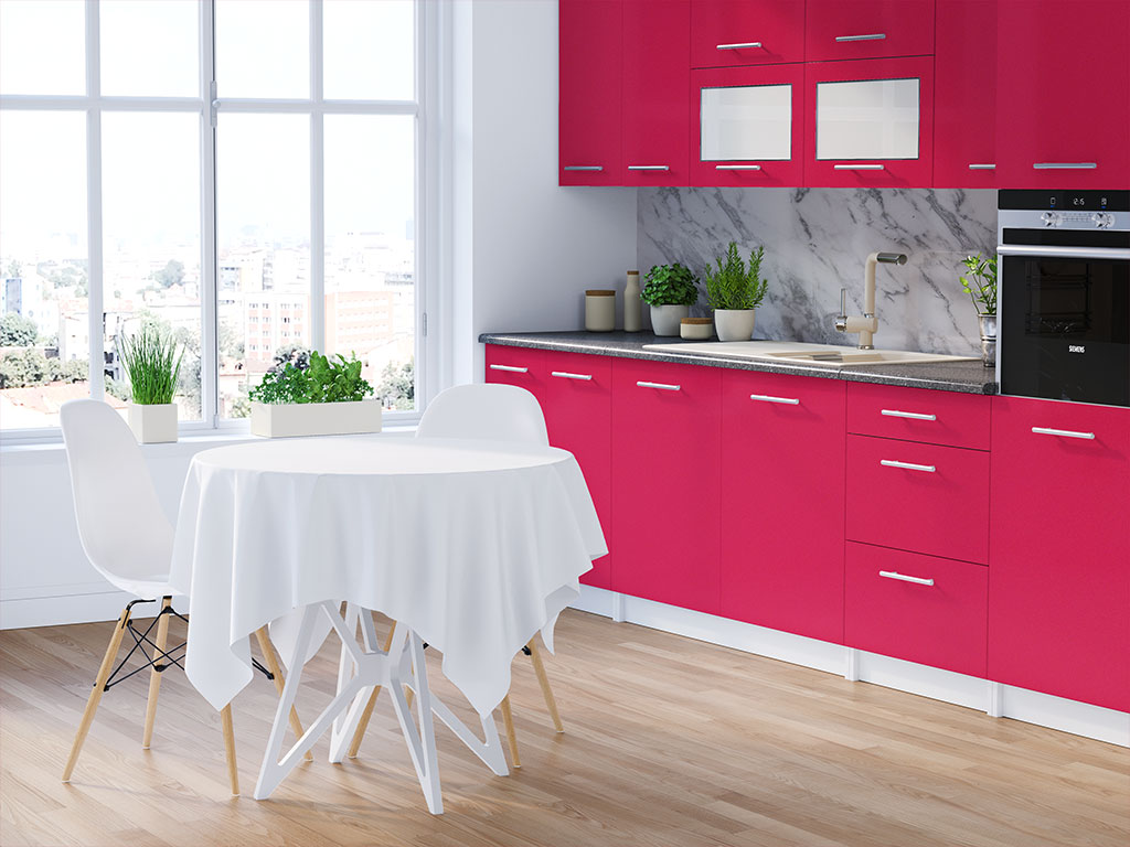 Rwraps Gloss Metallic Rose Red DIY Kitchen Cabinet Wraps