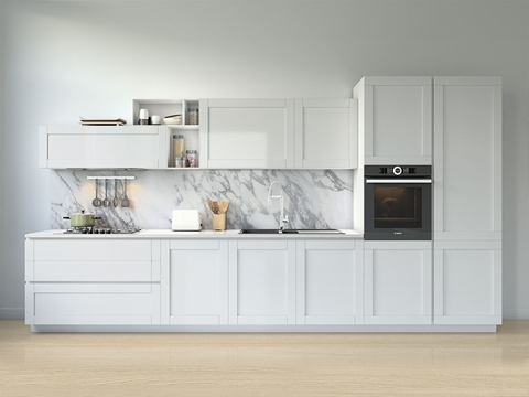 Rwraps™ Gloss Metallic White Kitchen Cabinet Wraps