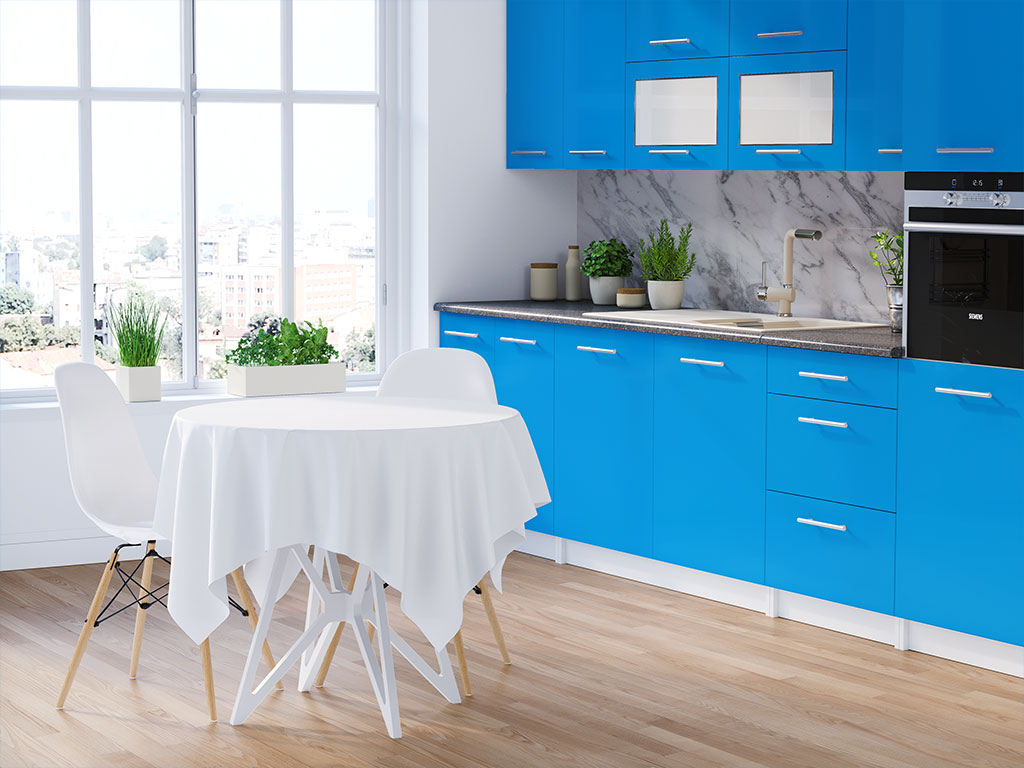 Rwraps Gloss Sea Blue DIY Kitchen Cabinet Wraps