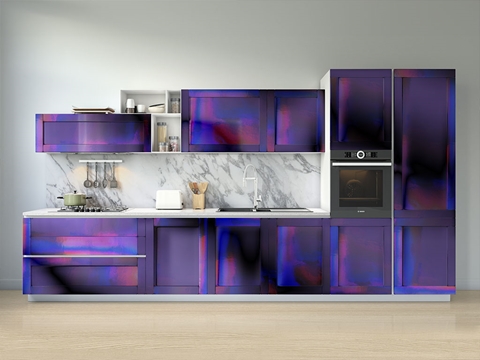 Rwraps™ Holographic Chrome Purple Neochrome Kitchen Cabinet Wraps