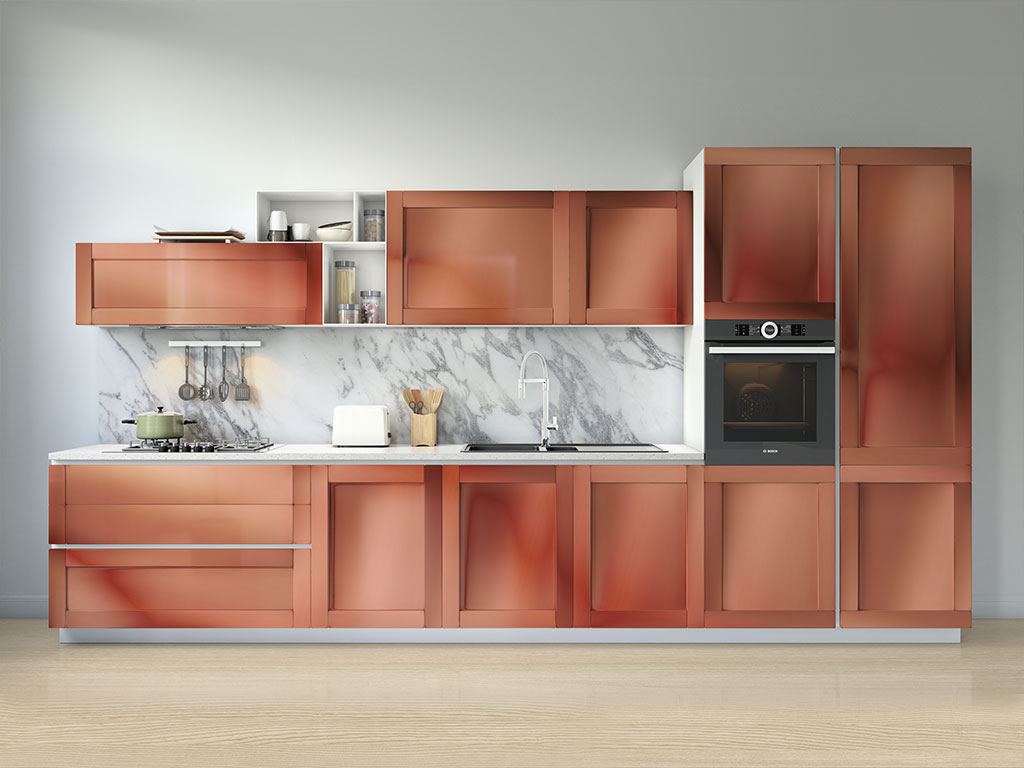 Rwraps Matte Chrome Bronze Kitchen Cabinetry Wraps