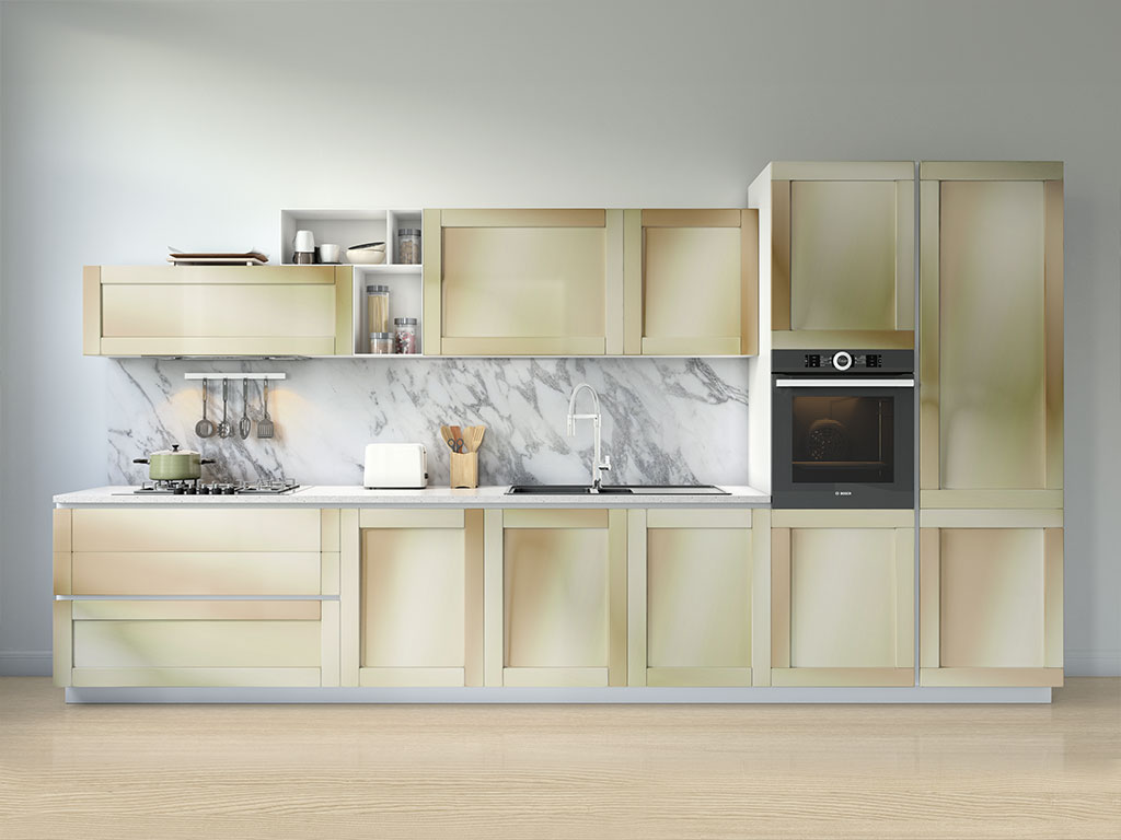 Rwraps Matte Chrome Champagne Kitchen Cabinetry Wraps