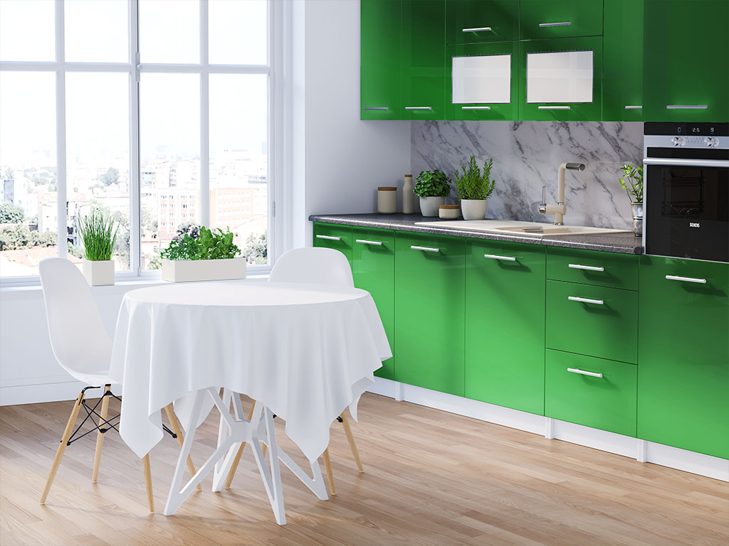 Rwraps Matte Chrome Green DIY Kitchen Cabinet Wraps