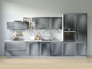 Rwraps Matte Chrome Dark Gray Fog (Metallic) Kitchen Cabinetry Wraps