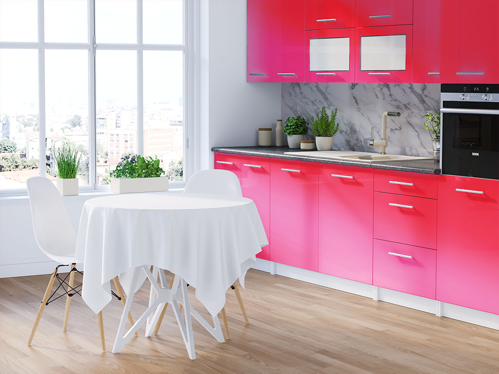 Rwraps Matte Chrome Pink Rose DIY Kitchen Cabinet Wraps