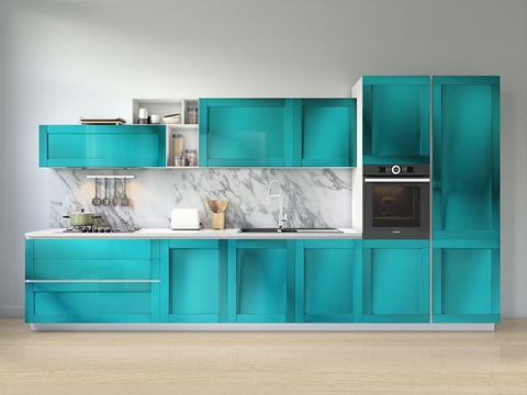 Rwraps™ Matte Chrome Teal Kitchen Cabinet Wraps