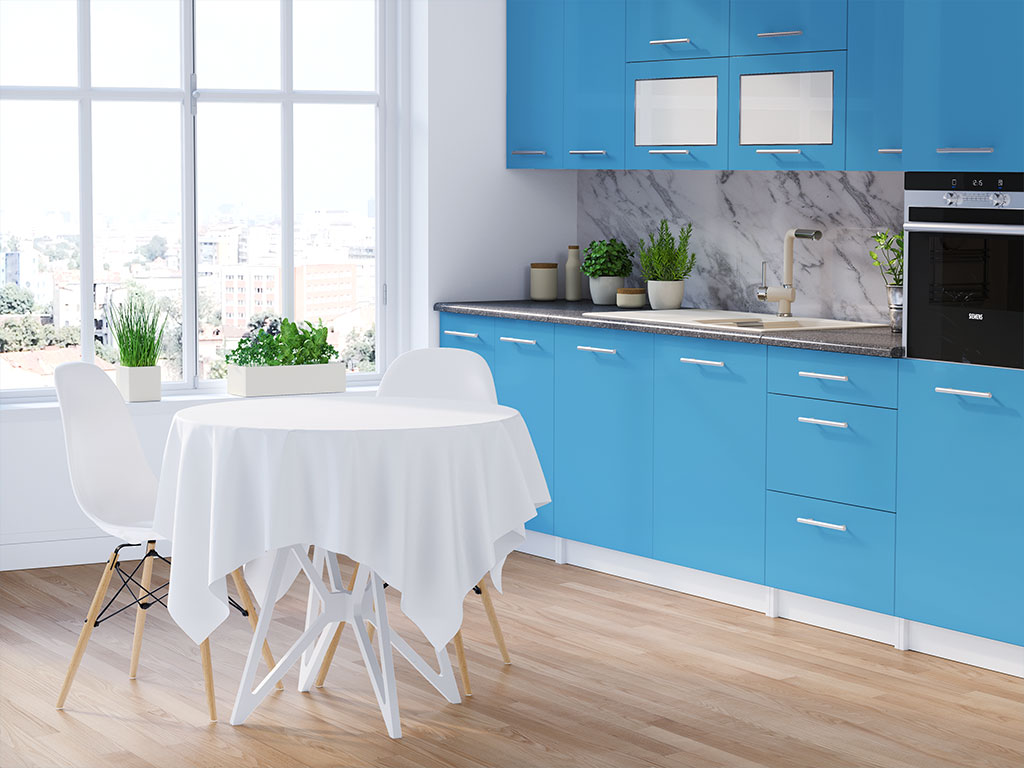 Rwraps Matte Sky Blue DIY Kitchen Cabinet Wraps