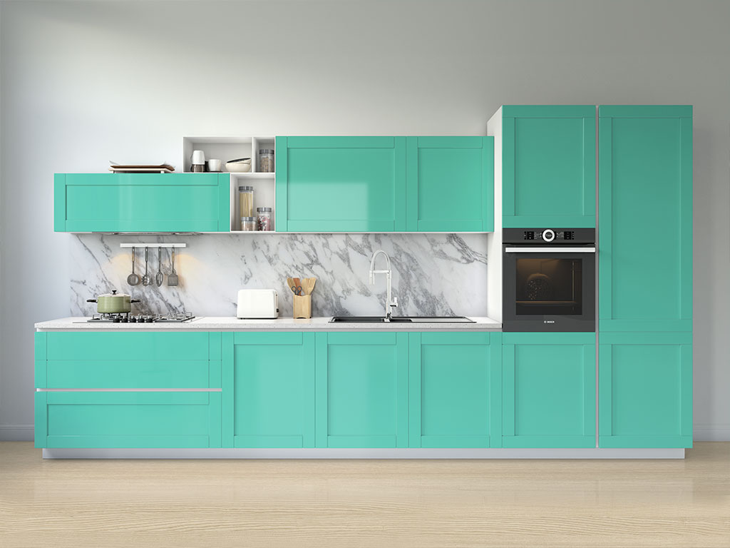 Rwraps Matte Teal Kitchen Cabinetry Wraps