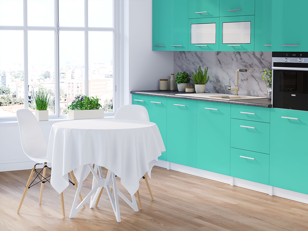 Rwraps Matte Teal DIY Kitchen Cabinet Wraps