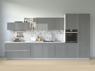 Rwraps Satin Metallic Gray Kitchen Cabinetry Wraps