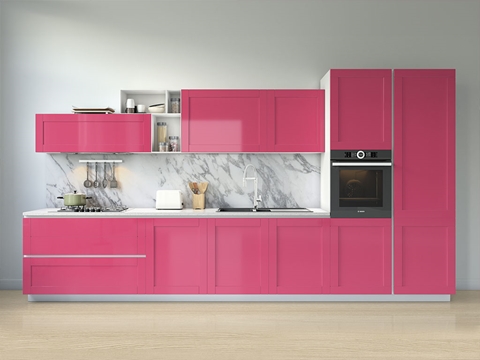 Rwraps™ Satin Metallic Pink Kitchen Cabinet Wraps