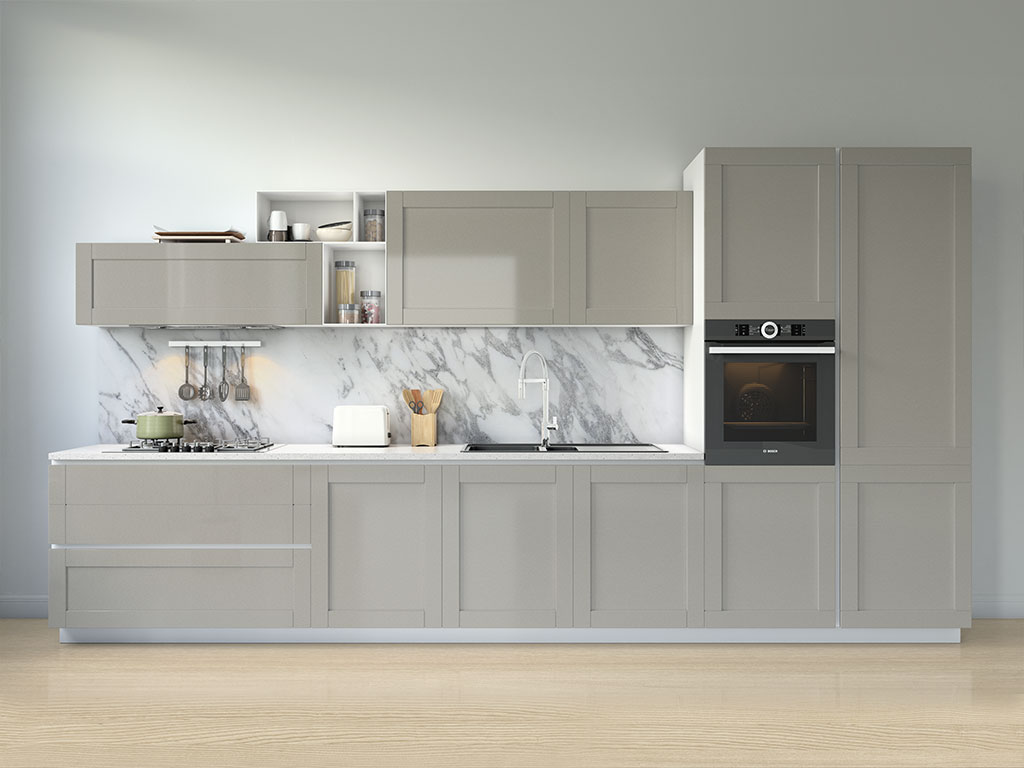 Rwraps Satin Metallic Silver Kitchen Cabinetry Wraps