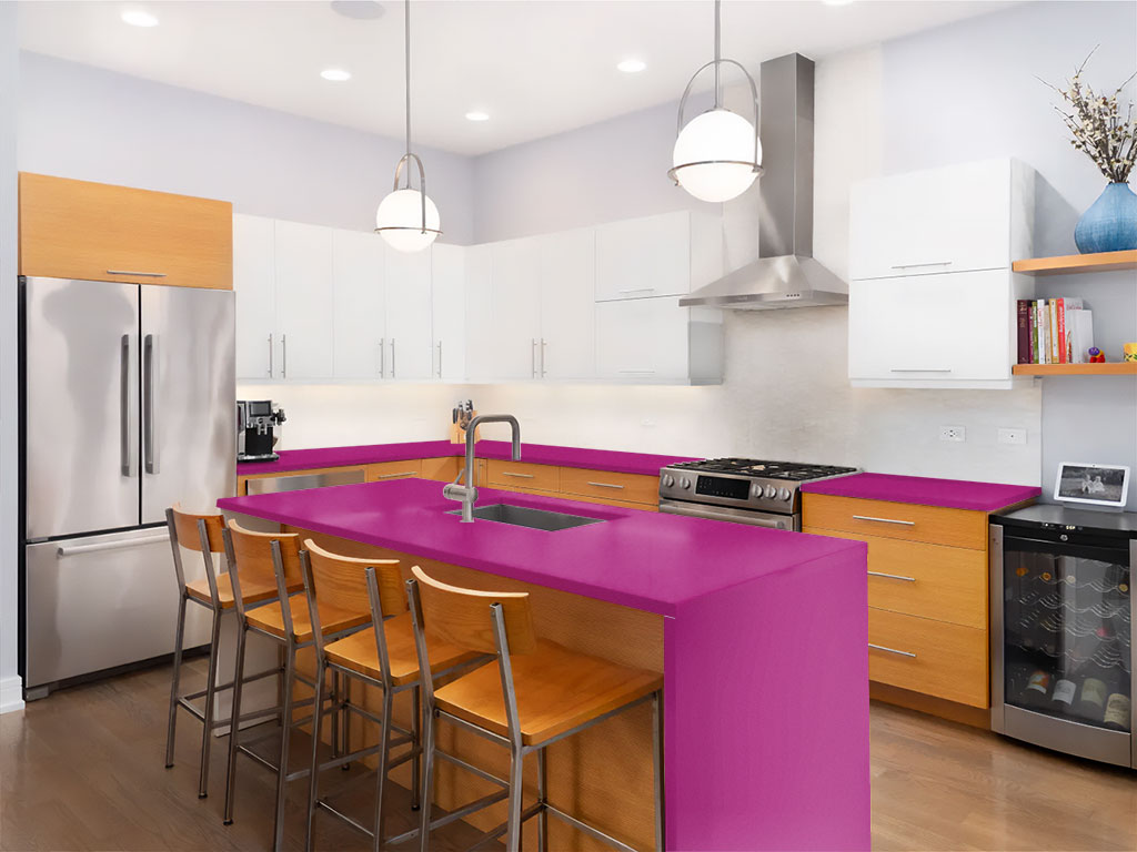 3M 1080 Gloss Fierce Fuchsia Custom Kitchen Counter Wraps