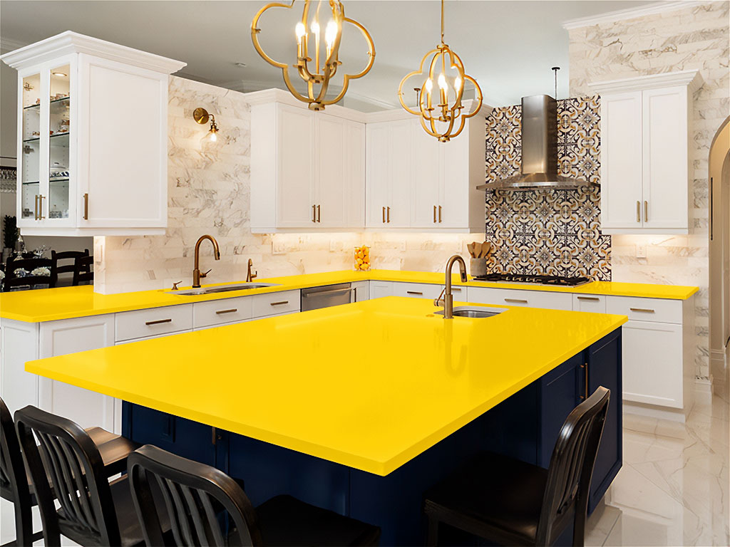 3M 2080 Gloss Bright Yellow DIY Kitchen Counter Wraps