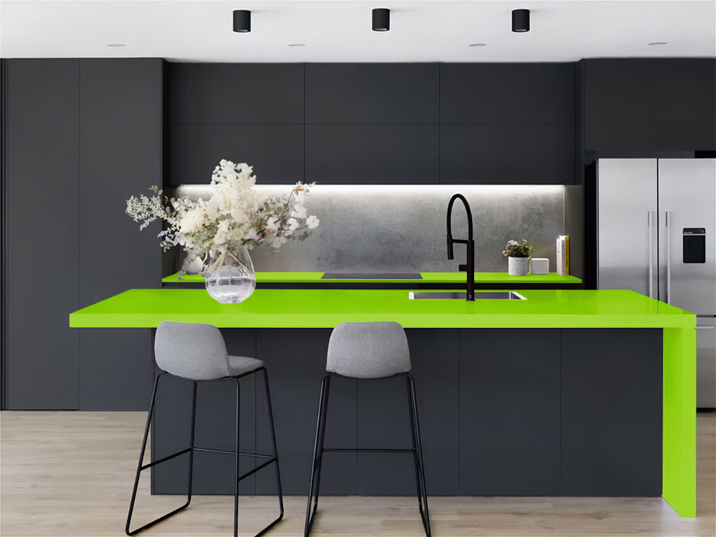 3M 2080 Gloss Light Green Kitchen Countertop Wraps