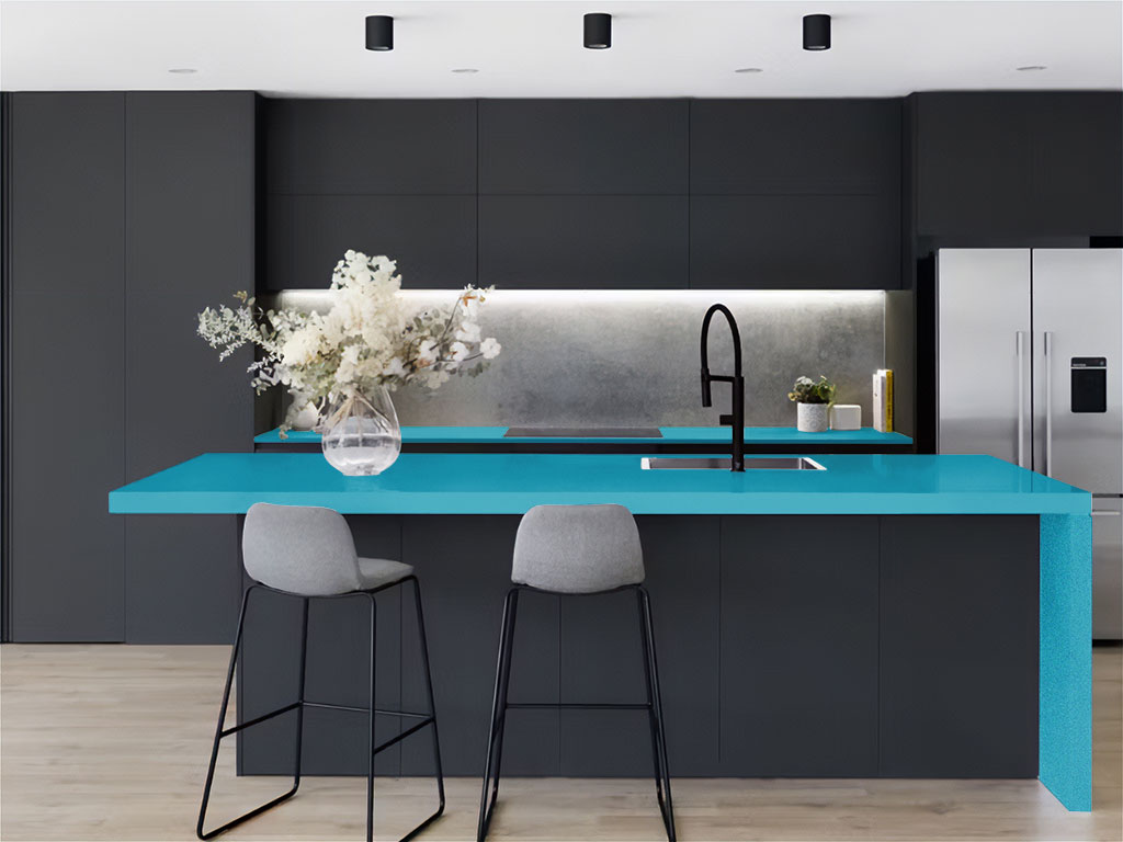 3M™ 2080 Gloss Blue Metallic Kitchen Countertop Wraps