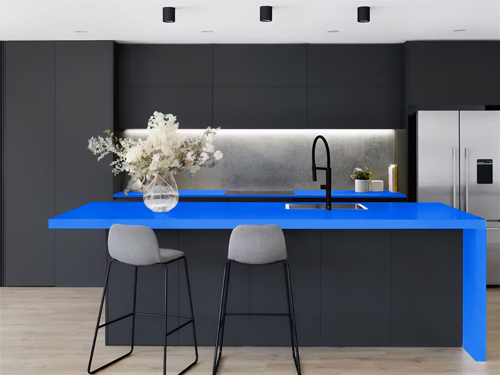 3M 2080 Gloss Intense Blue Kitchen Countertop Wraps