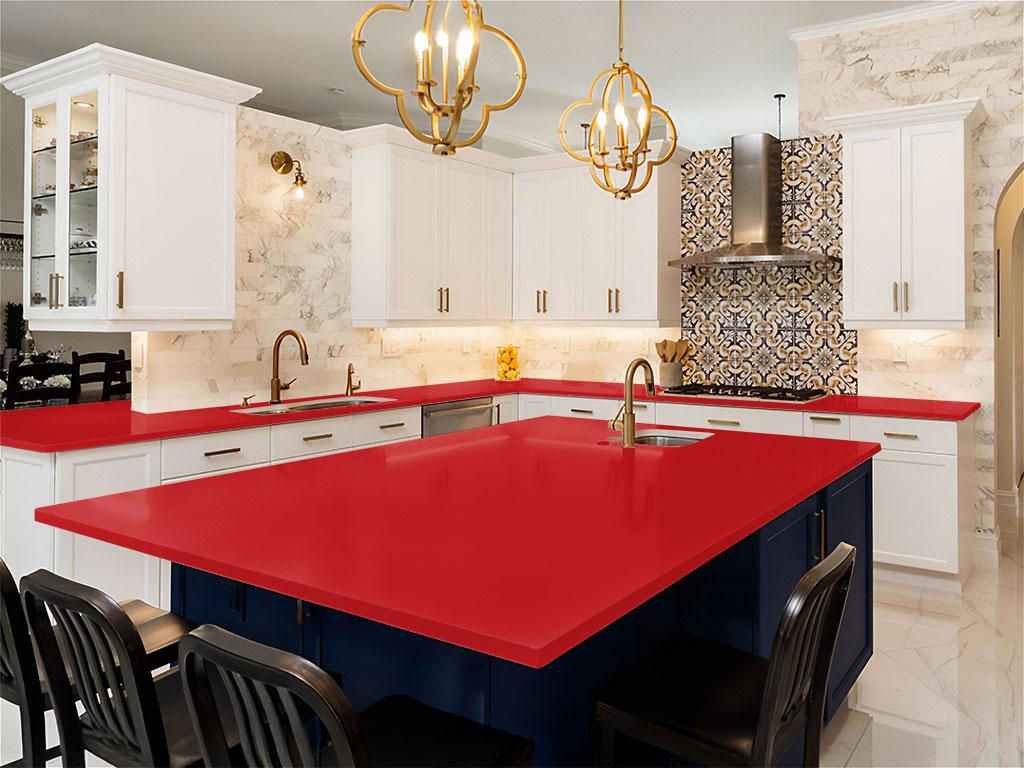 3M 2080 Gloss Flame Red DIY Kitchen Counter Wraps