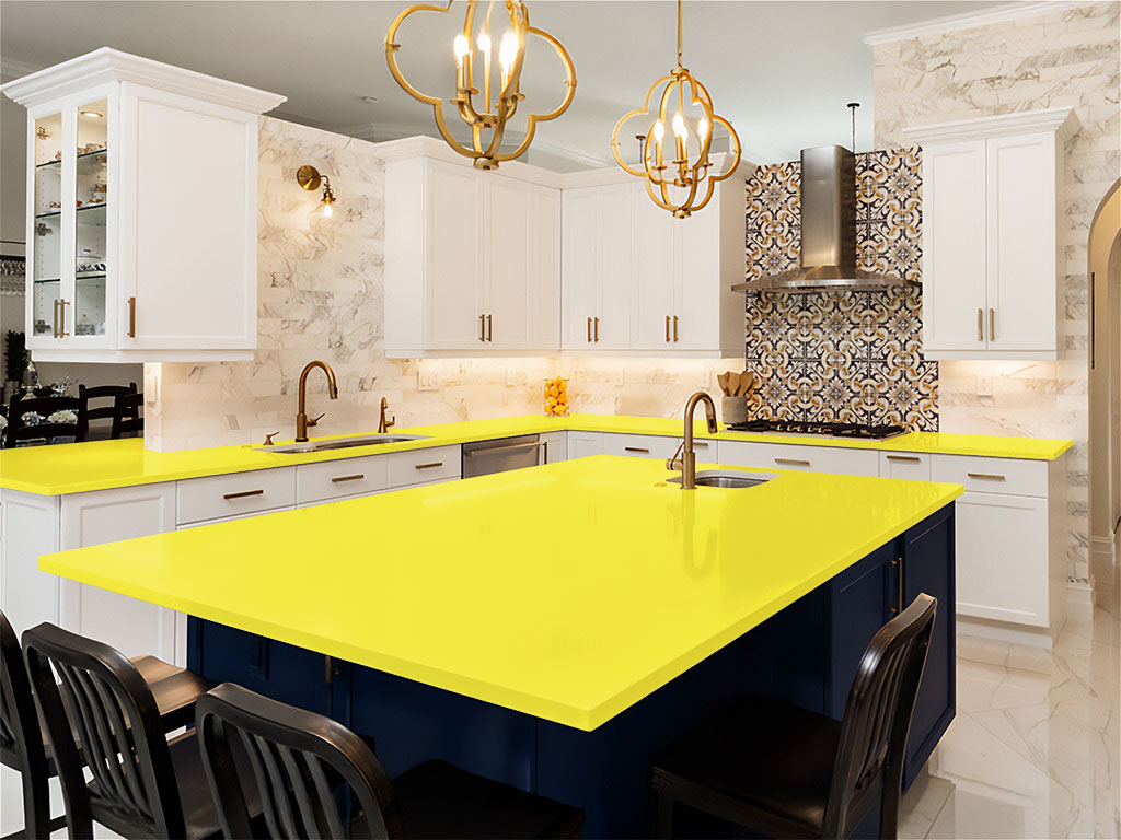 3M 2080 Gloss Lucid Yellow DIY Kitchen Counter Wraps