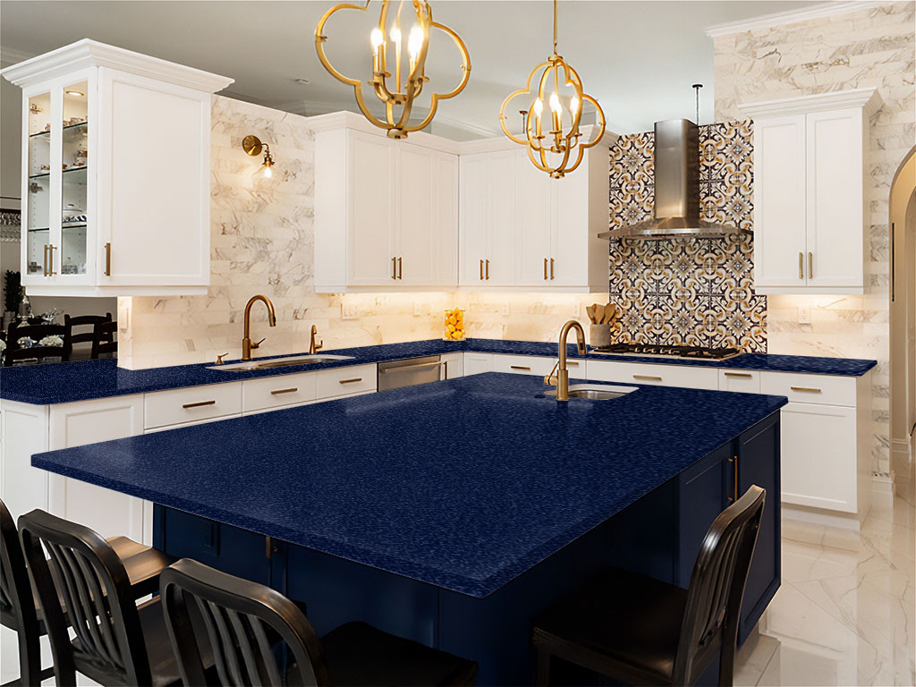 3M 2080 Gloss Midnight Blue DIY Kitchen Counter Wraps