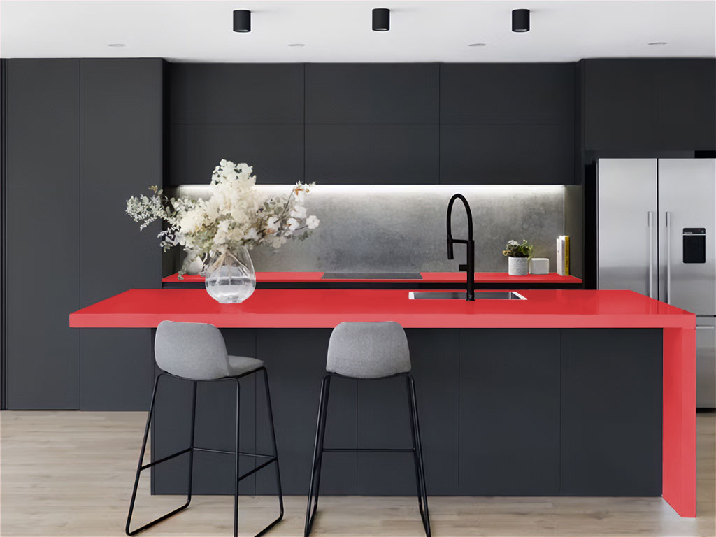 3M™ 2080 Matte Red Kitchen Countertop Wraps